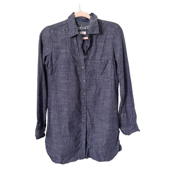MADEWELL‎ Chambray Button Down Tunic Sz Small - Picture 1 of 4